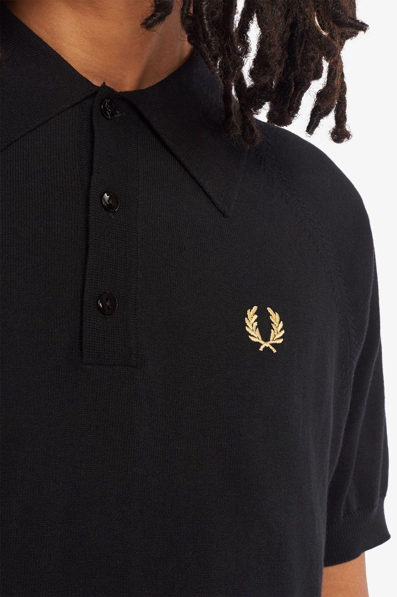 Black Fred Perry K7303 Men's Knitwear | PH 1313EBCX